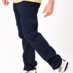 Cargo Recto Gabardina Azul