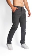 Curva Cargo Recto Gabardina Gris